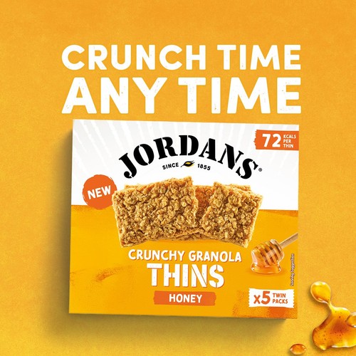 Jordans Granola Thins Honey Oat Cereal Bars 5 x 32g thumbnail 2