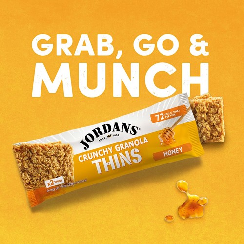 Jordans Granola Thins Honey Oat Cereal Bars 5 x 32g thumbnail 3