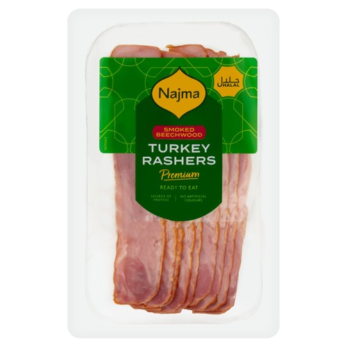 Najma Halal Smoked Beechwood Turkey Rashers 130g