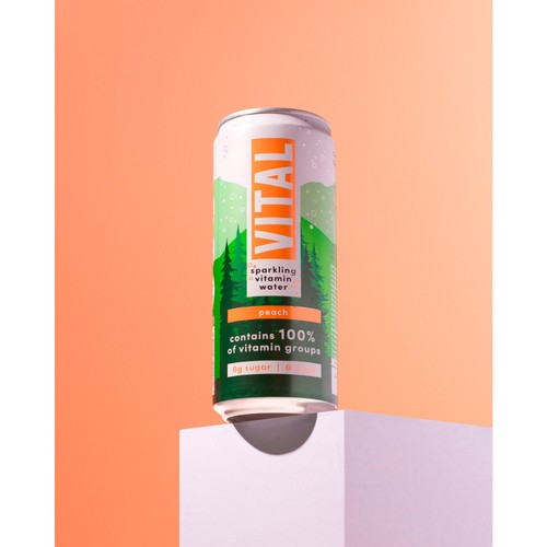 Vital Vitamin Water Sparkling Peach 4 x 330ml thumbnail 5