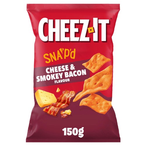 Cheez-it Cheese & Smokey Bacon Flavour Thin & Crispy Baked Snacks 150g