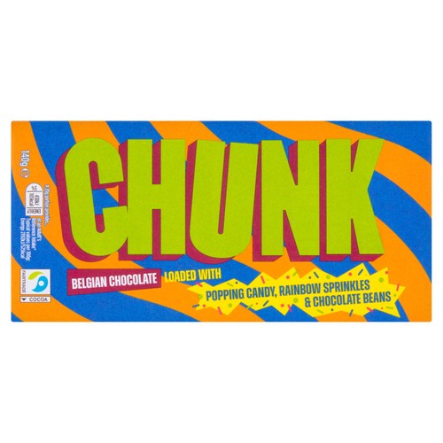 Chunk Belgian Chocolate With Popping Candy,Sprinkles & Chocolate Beans 140g
