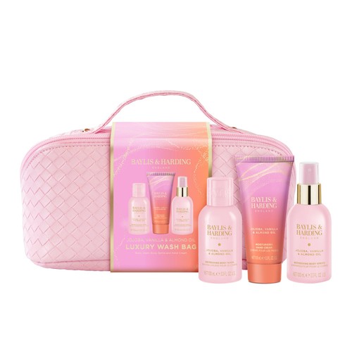 Baylis & Harding Jojoba Vanilla & Almond Oil Luxury Wash Bag Gift Set thumbnail 2