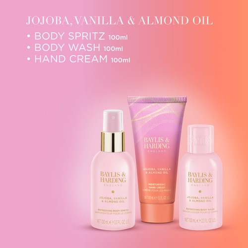 Baylis & Harding Jojoba Vanilla & Almond Oil Luxury Wash Bag Gift Set thumbnail 3