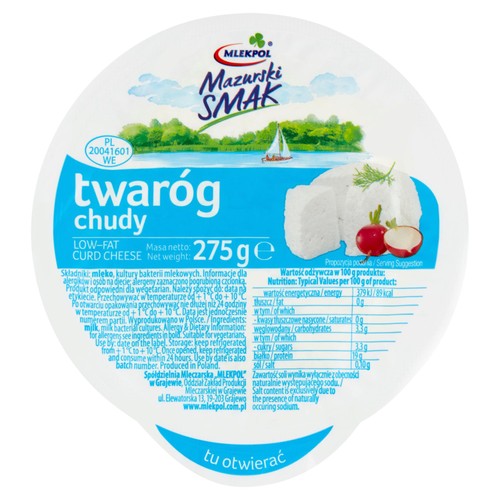 Mlekpol Low-Fat Curd Cheese 275g