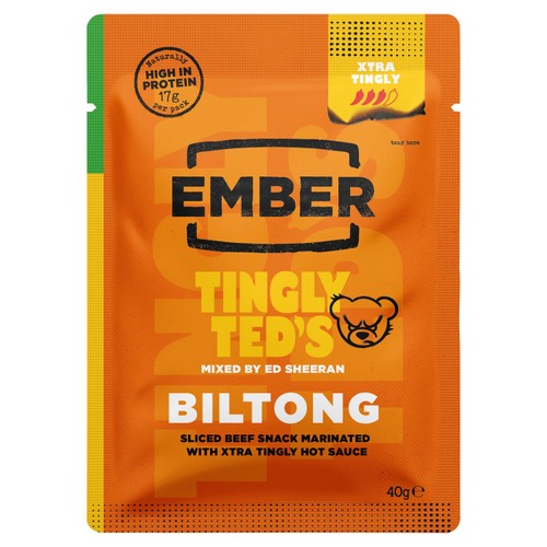 Ember Tingly Ted's Xtra Tingly Biltong 40g thumbnail 2