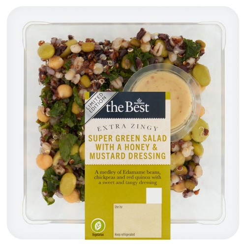 Morrisons The Best Supergreen Salad & Honey Mustard Dressing 240g