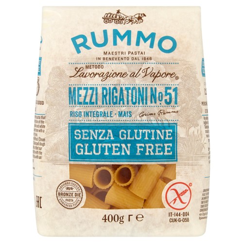 Rummo Gluten Free Mezzi Rigatoni No.51 Pasta 