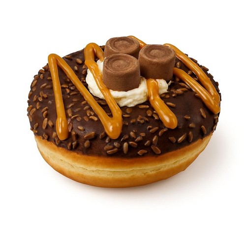 Morrisons Chocolate Ring Doughnut With Caramel Filling thumbnail 2