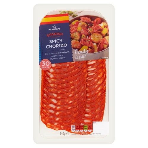 Morrisons Sliced Spicy Chorizo 