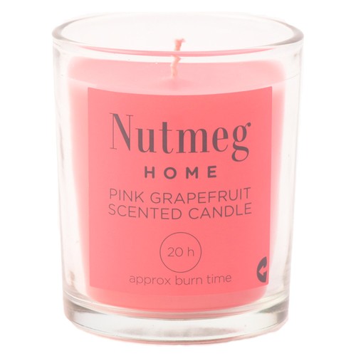Nutmeg Home Waxfill Glass Pink Grapefruit