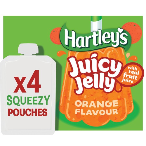 Hartley's Orange Flavour Juicy Jelly Pouches 4 x 90g (360g)