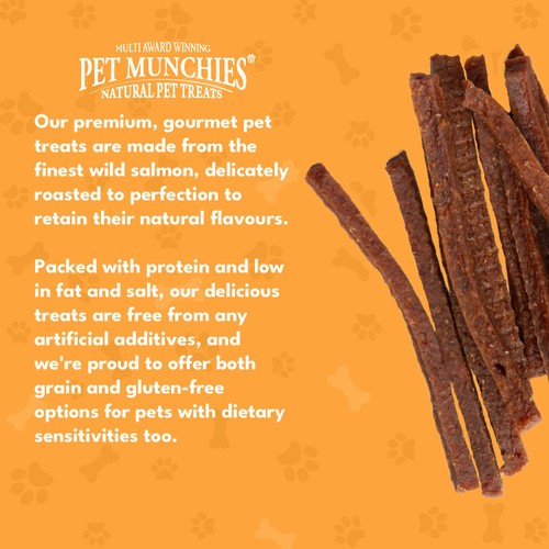 Pet Munchies Wild Salmon Strips Dog Treats 80g thumbnail 3