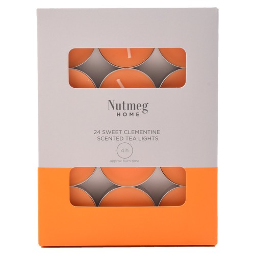 Nutmeg Home Tealights 24pk Sweet Clementine