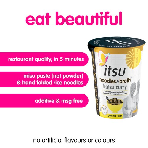 Itsu Katsu Curry Instant Noodles & Broth Pot 63g thumbnail 2