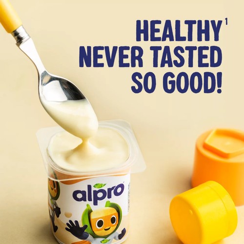 Alpro Kids Vanilla Soya Dairy Free Yoghurt Alternatives 4x115g thumbnail 3