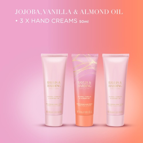 Baylis & Harding Jojoba, Vanilla & Almond Oil Luxury Hand Creams Gift Set thumbnail 3