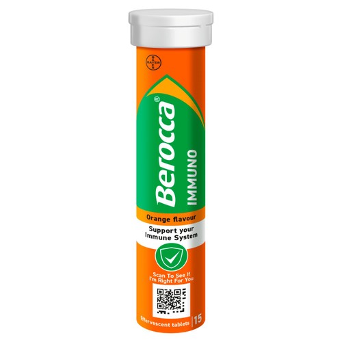 Berocca 15 Orange Flavour Effervescent Tablets