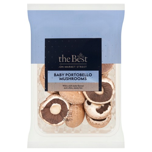 Morrisons The Best On Market Street Baby Portobello Mushrooms 250g