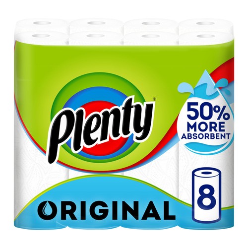 Plenty Original Kitchen Roll 8 Rolls