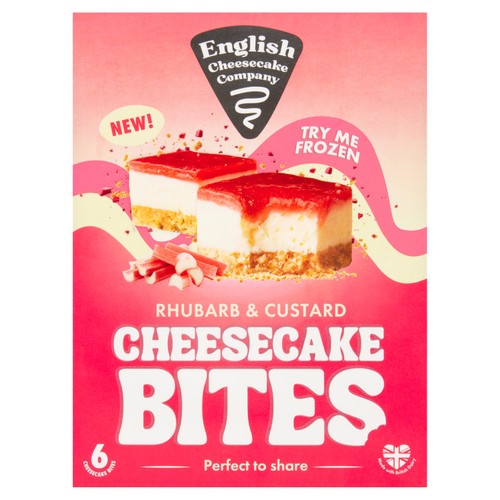 English Cheesecake Company Rhubarb & Custard Frozen Bites 