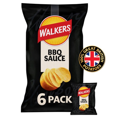 Walkers Crisps BBQ Sauce 6x25g