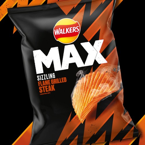 Walkers MAX Flame Grilled Steak Sharing Crisps 140g thumbnail 2
