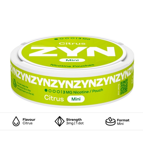 ZYN Citrus 3mg Nicotine Pouches thumbnail 3