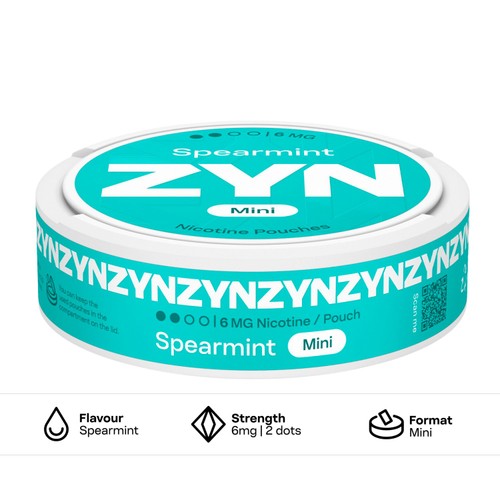 ZYN Spearmint 6mg Nicotine Pouches thumbnail 3