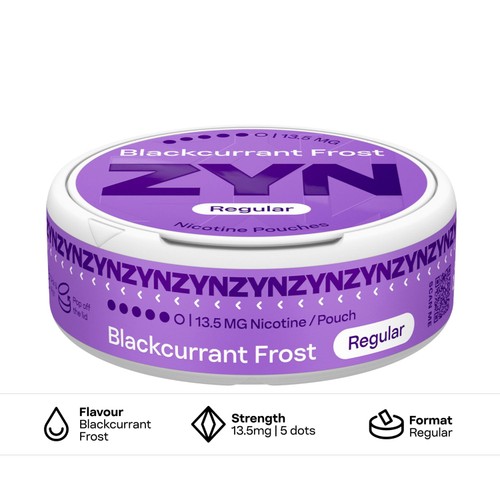 ZYN Blackcurrant Frost 13.5mg Nicotine Pouches thumbnail 2