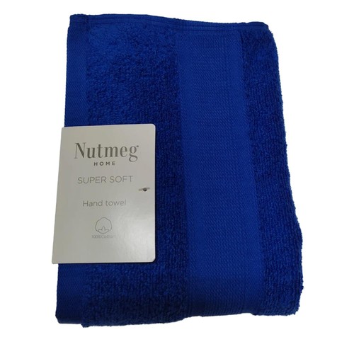 Nutmeg Home Supersoft Cotton Hand Towel Blue