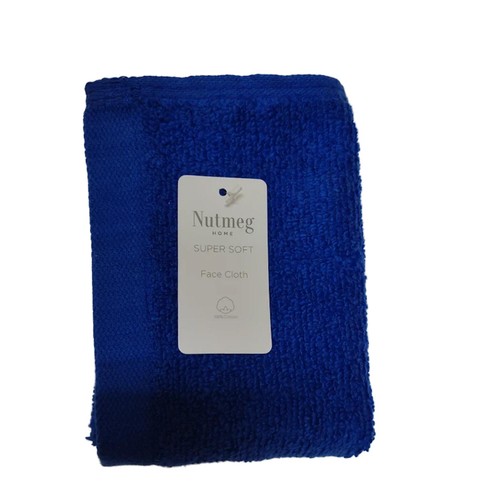 Nutmeg Home Supersoft Cotton Face Cloth Blue