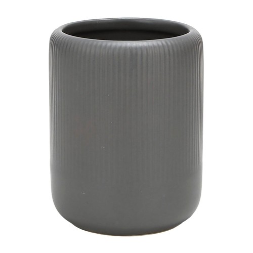 Nutmeg Home Grey Ribbed Tumbler