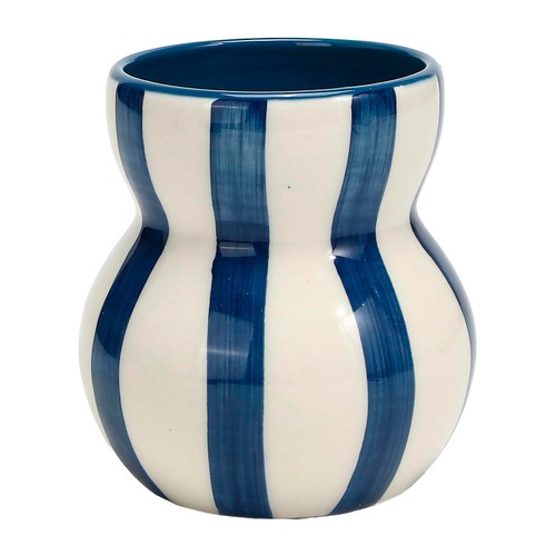 Nutmeg Home Blue Stripe Tumbler