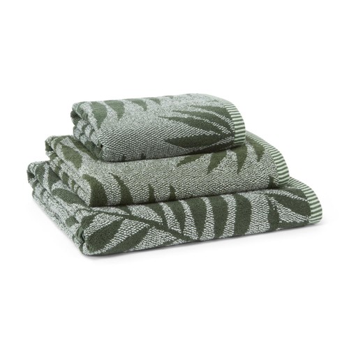 Nutmeg Home Green Palm Hand Towel