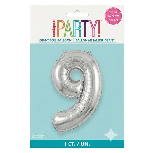 Unique Party 34" Silver Foil Balloon 9