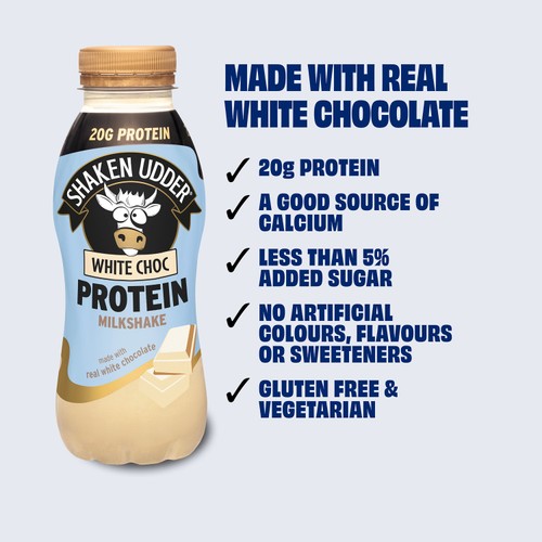 Shaken Udder White Chocolate Protein Milkshake  thumbnail 4