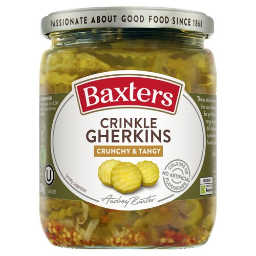 Baxters Crinkle Gherkins 500g
