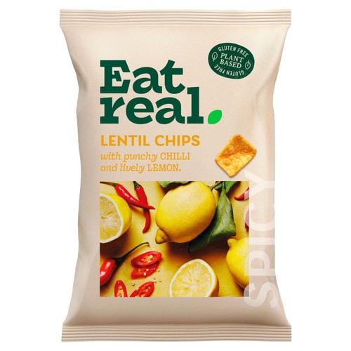 Eat Real Chilli & Lemon Lentil Chips Sharing 95g thumbnail 2