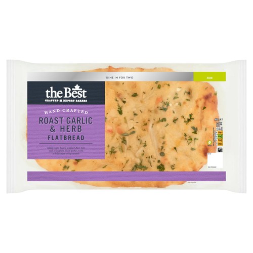 Morrisons The Best Roast Garlic & Herb Flatbread   225g