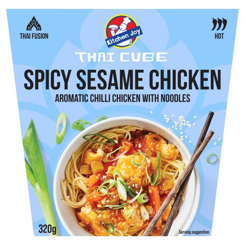 Kitchen Joy Spicy Sesame Chicken Aromatic Chilli With Noodles 320g