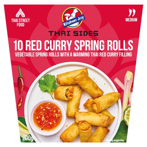 Kitchen Joy 10 Red Curry Spring Rolls 200g