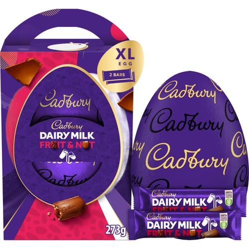 Cadbury Dairy Milk Fruit & Nut Chocolate Easter Egg 273g thumbnail 2
