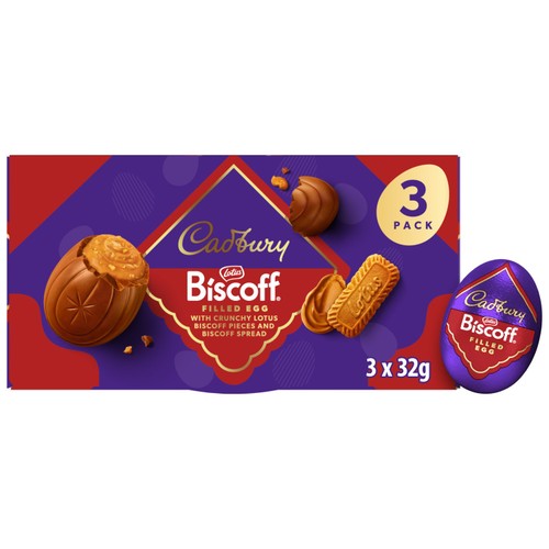 Cadbury Biscoff Filled Eggs 3 x 32g thumbnail 2