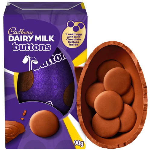 Cadbury Dairy Milk Chocolate Buttons Easter Egg 90g thumbnail 2