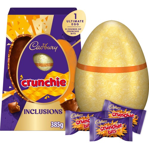 Cadbury Crunchie Inclusions Ultimate Chocolate Easter Egg 385g thumbnail 2