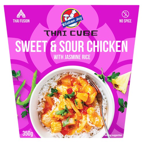 Kitchen Joy Sweet & Sour Chicken With Jasmine Rice 350g