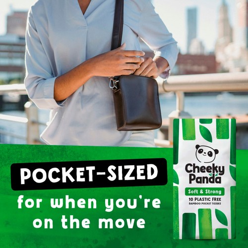 Cheeky Panda Plastic Free Bamboo Pocket Tissues (8 pack) thumbnail 3