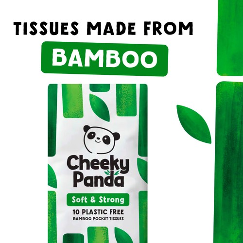 Cheeky Panda Plastic Free Bamboo Pocket Tissues (8 pack) thumbnail 4