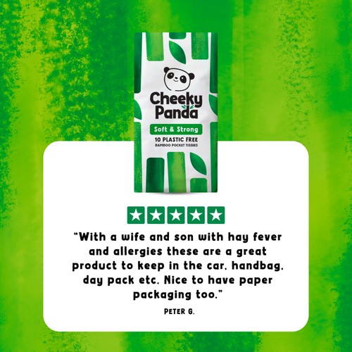 Cheeky Panda Plastic Free Bamboo Pocket Tissues (8 pack) thumbnail 5